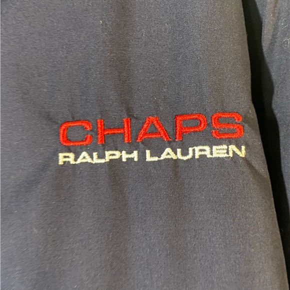 Chaps Ralph Lauren Coat Sz L Zip/Snap Front Blue/Green/Red Colorblock Vintage - Picture 7 of 9